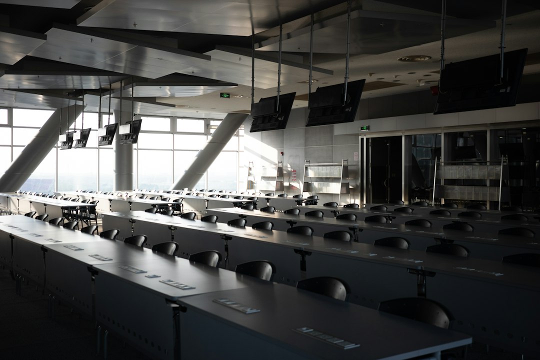 Modern conference room set up for a business meeting